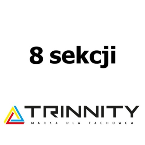 ROZDZIELACZ STALOWY TRSP 8 SEKCJII OBWODÓW Z ZAWORAMI TERMOSTATYCZNYMI I PRZEPŁYWOMIERZAMI TRINNITY