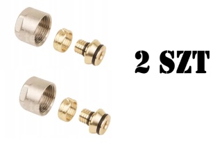 Złączka zaciskowa 3/4'' x 16 - 2 sztuki Euroconus chrom do rur wielow.HENCO